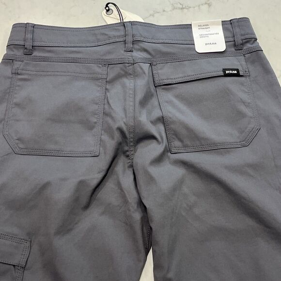Prana NEW Stretch Zion Pant Mens 32 x 32 Shadow Gray Straight Relaxed Hiking - Picture 12 of 16